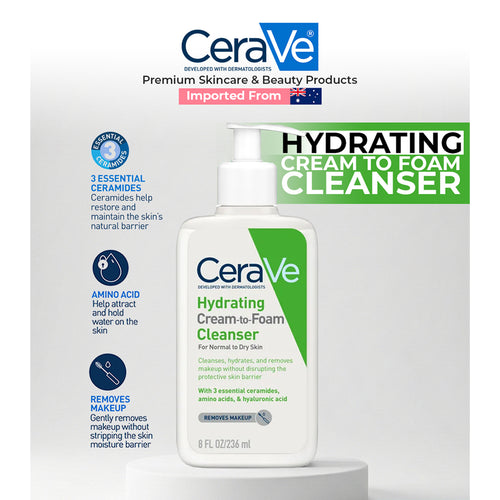 CeraVe Hydrating Cream to Foam Cleanser 236ml