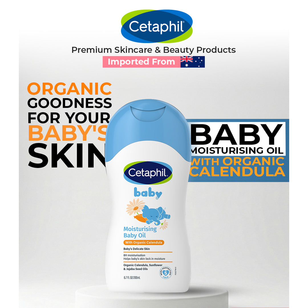 Cetaphil Baby Moisturising Baby Oil With Organic Calendula 200ml